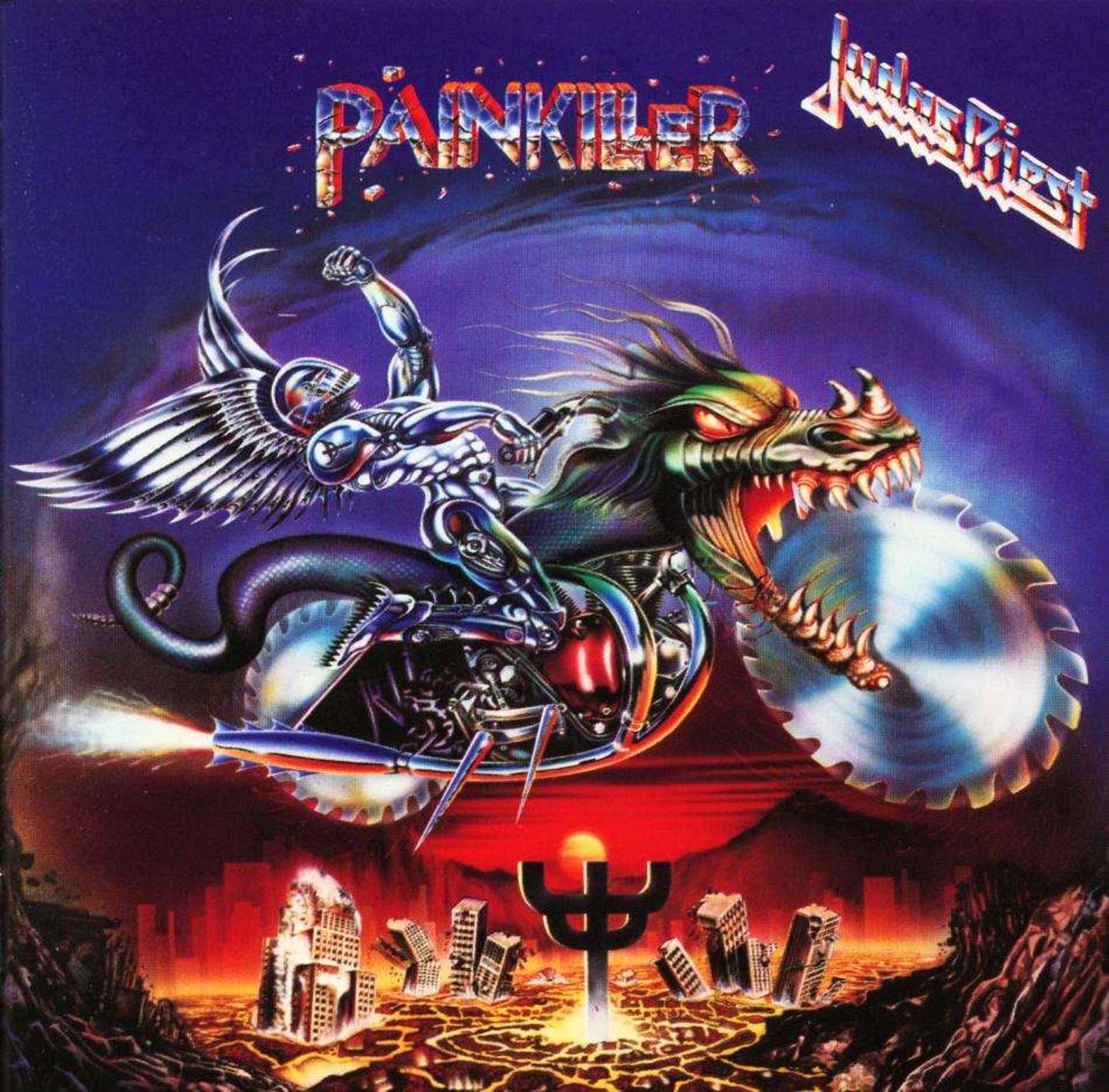 A icônica capa do disco Painkiller do Judas Priest