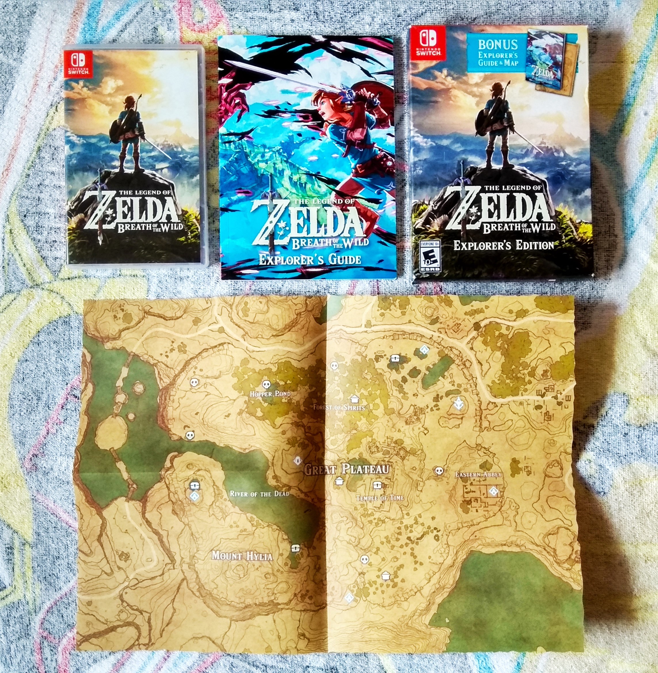 Meu exemplar de The Legend Of Zelda Breath Of The Wild Explorer's Edition