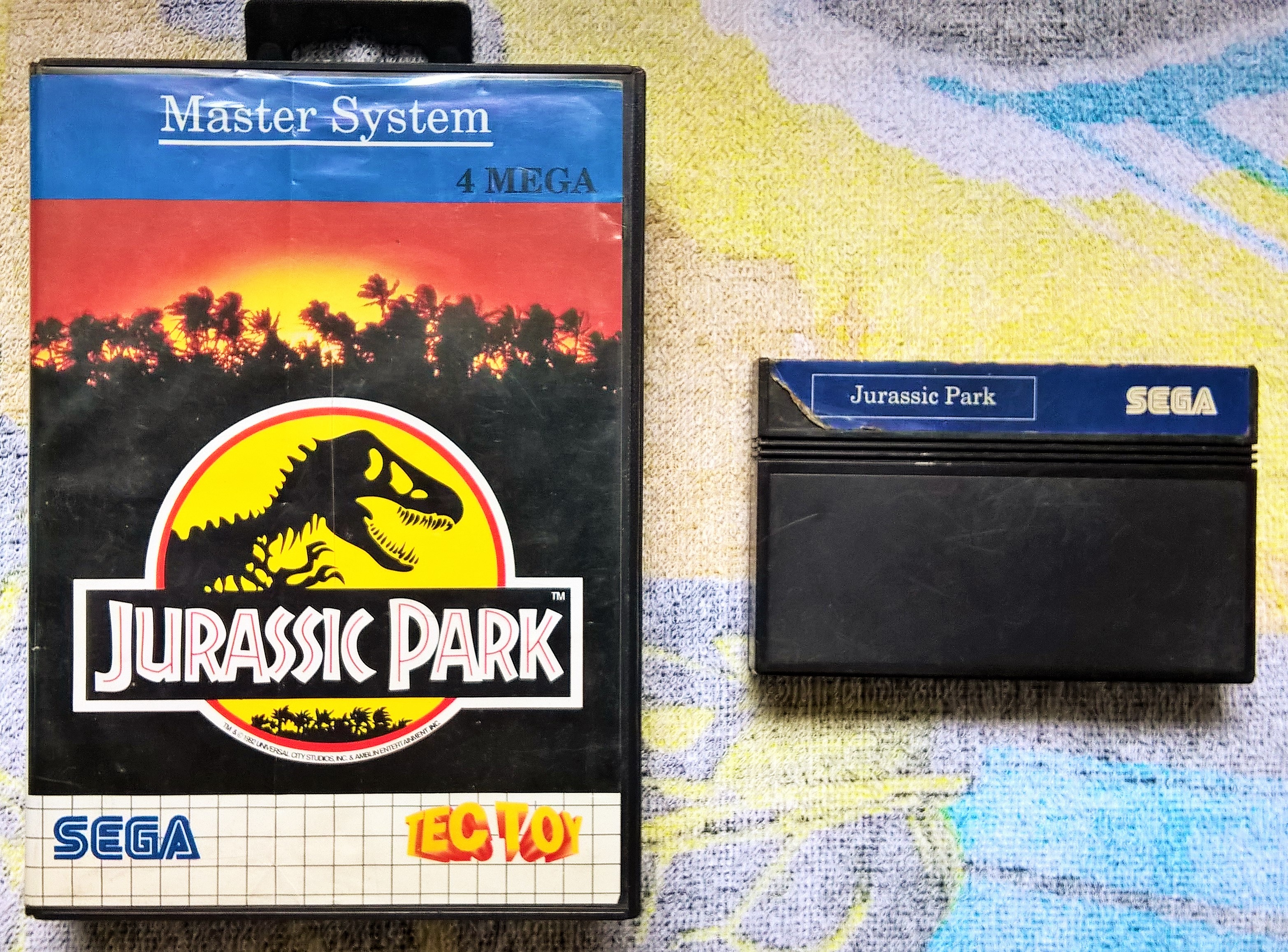 Jurassic Park para Master System. Minha primeira compra pela internet, em 2004