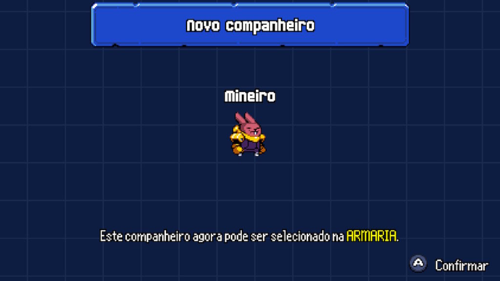 Imagem mostrando o personagem Mineiro resgatado em Mighty Goose e 